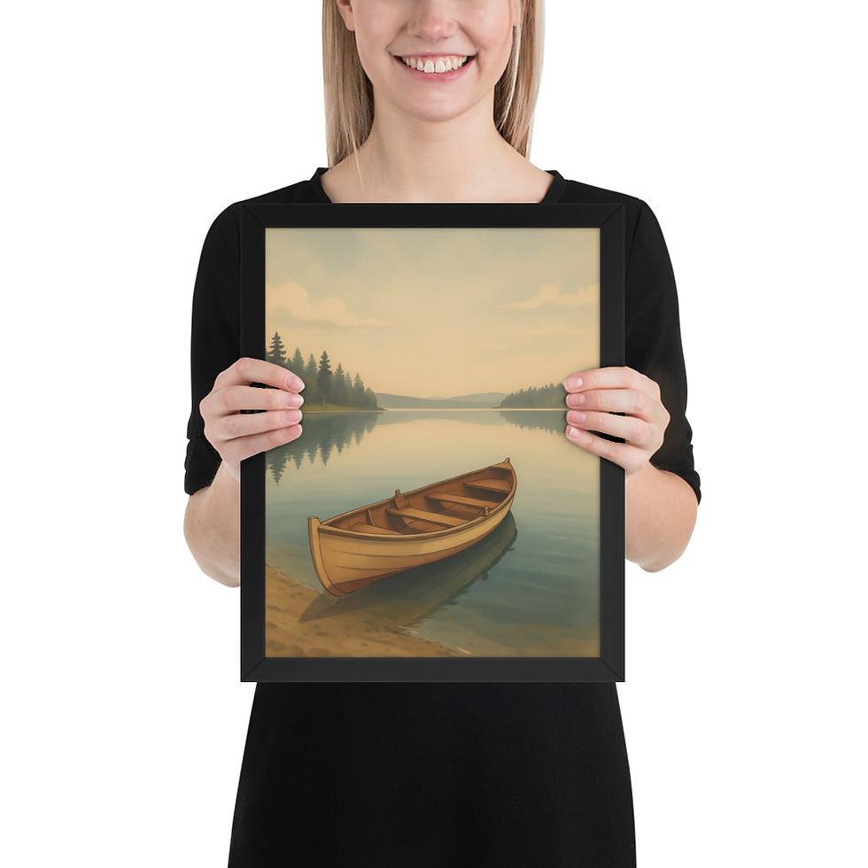 Thumbnail: Retro Lakeside Framed Wall Art