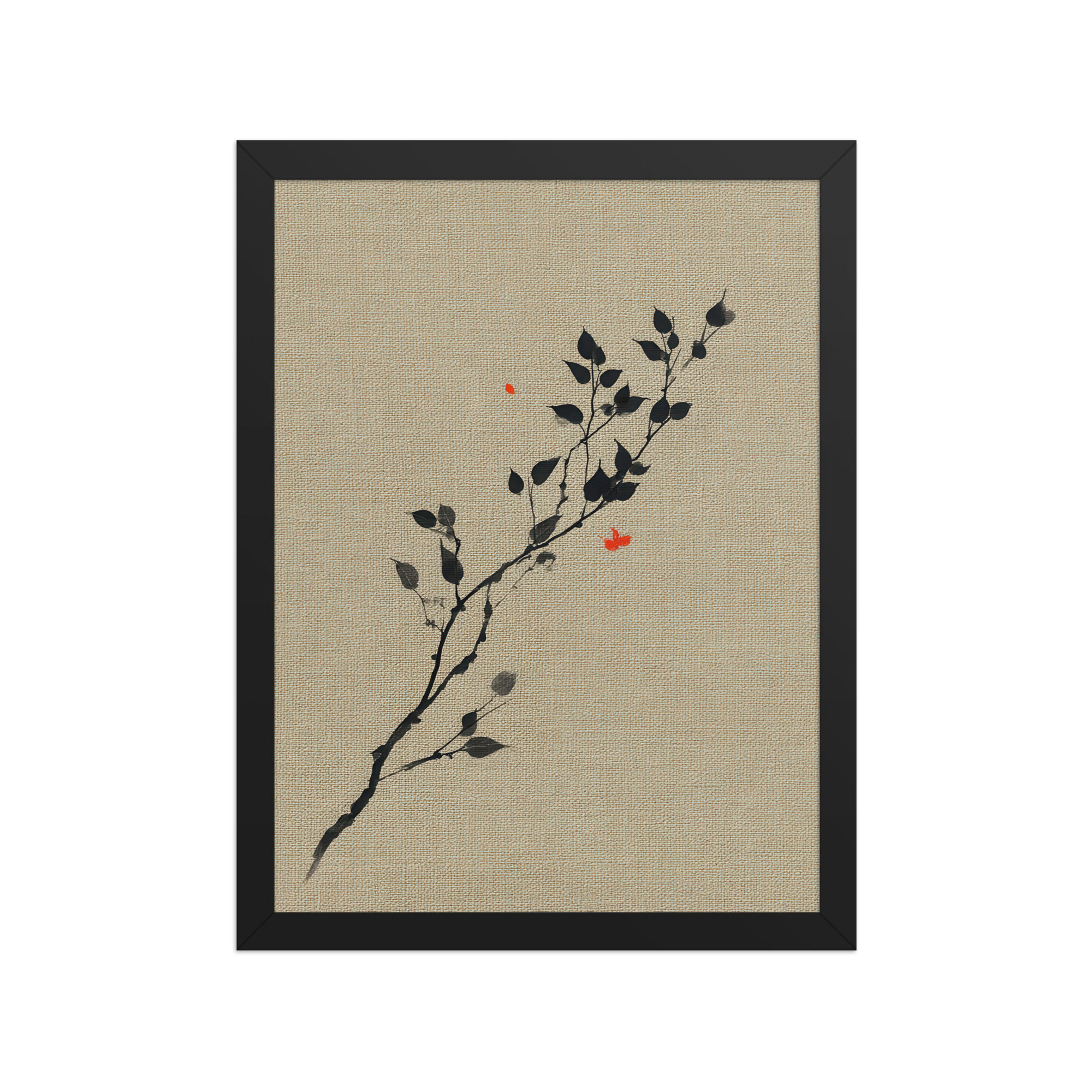 Japandi Sprig Sumi-e Ink Inspired