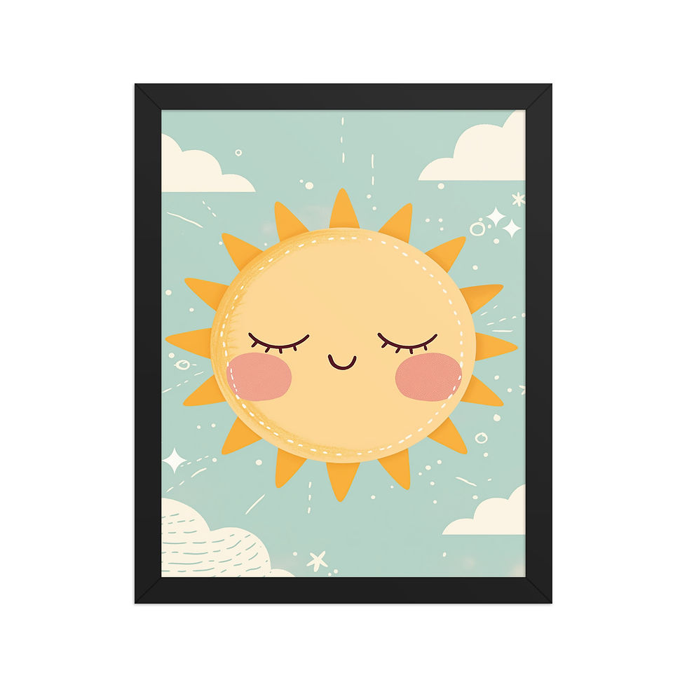 Thumbnail: Sky | Whimsical Framed Nursery Prints for Kids' Rooms | Adorable Wall Art