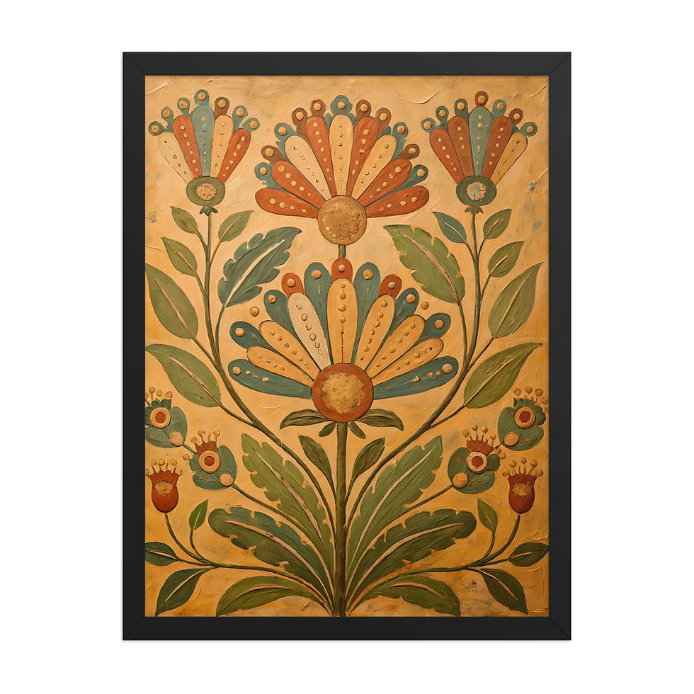 Thumbnail: Vintage Style Botanical Folk Print