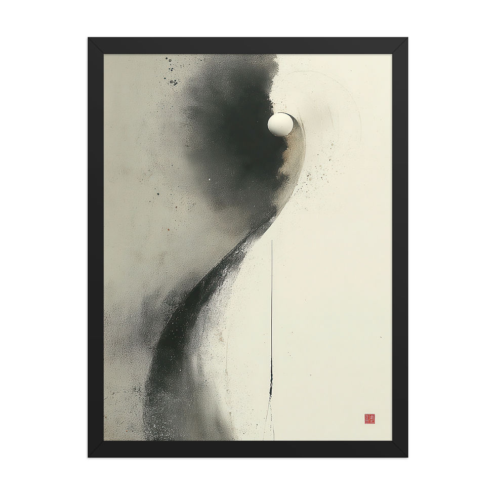 Thumbnail: Japandi Sumei-e Japanese Ink Inspired Print