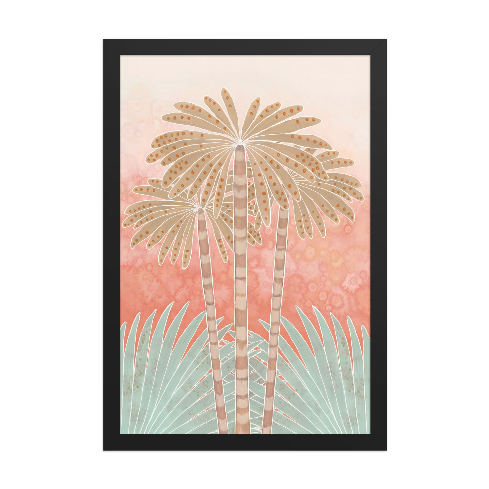 Daintree Rainforest Palm Framed Mega Art for Living Room