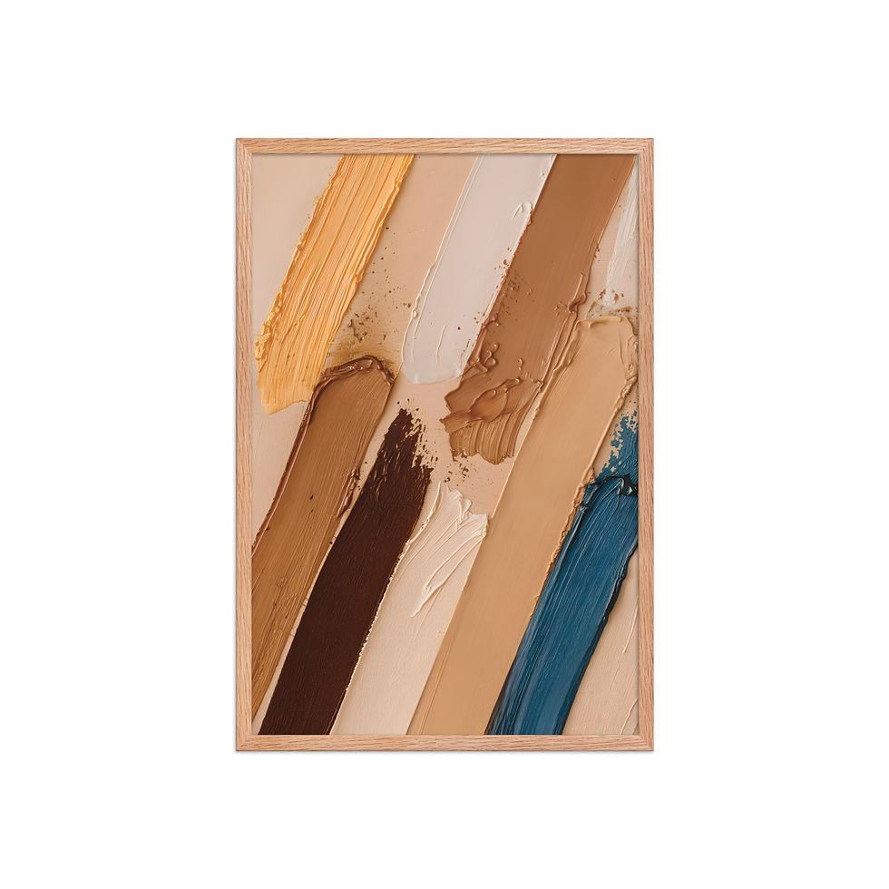 Thumbnail: Painterly Strokes Framed Print — Textured Abstract Wall Art  