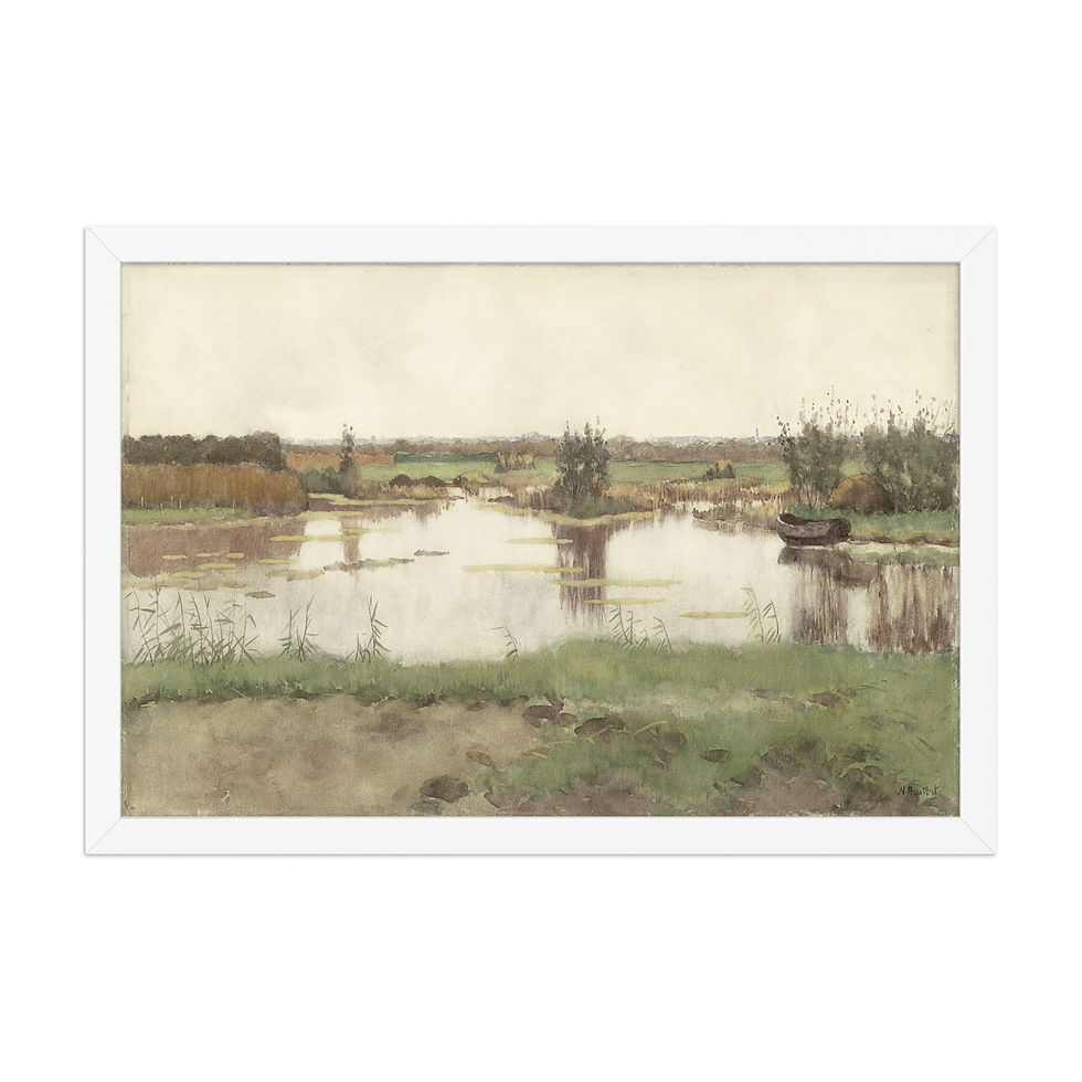 Thumbnail: The Marshes Framed Vintage Art Print