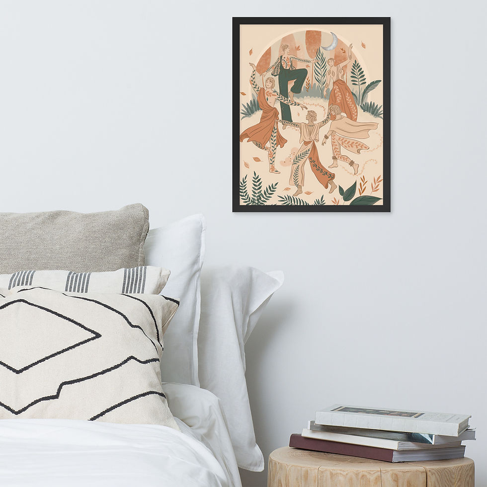 Thumbnail: Celtic Dancers Under Moonlight Art Print