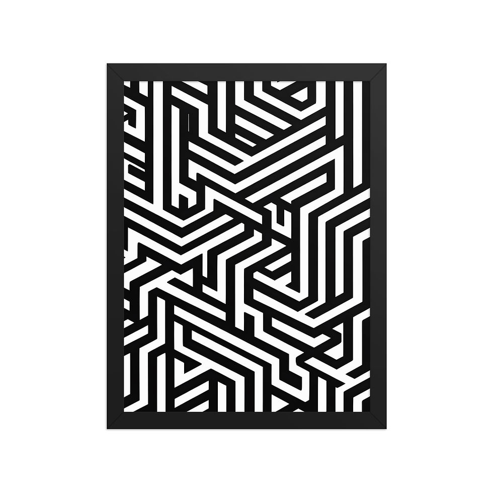 Thumbnail: Dead Ends Framed Neutral Art Print