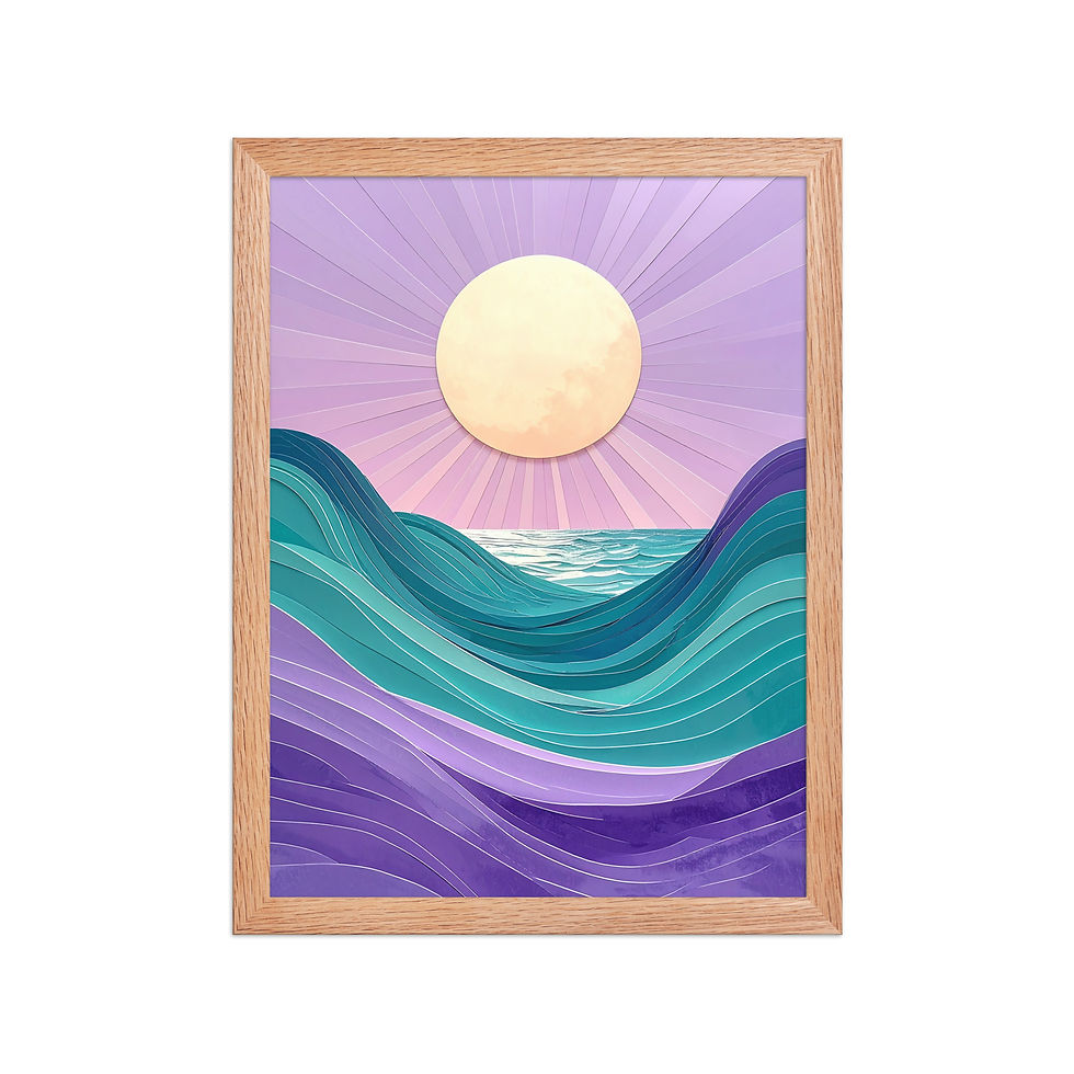 Thumbnail: Purple Waves Wall Art for Hallway