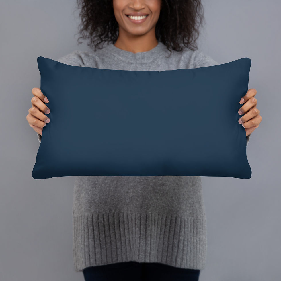 Thumbnail: Blue Geometric Pattern Cushion For Living Room