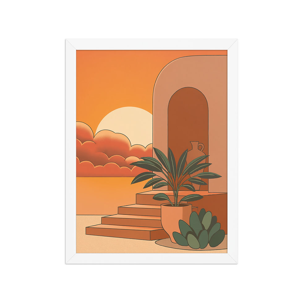 Thumbnail: Sunset Vase Abstract Art Print