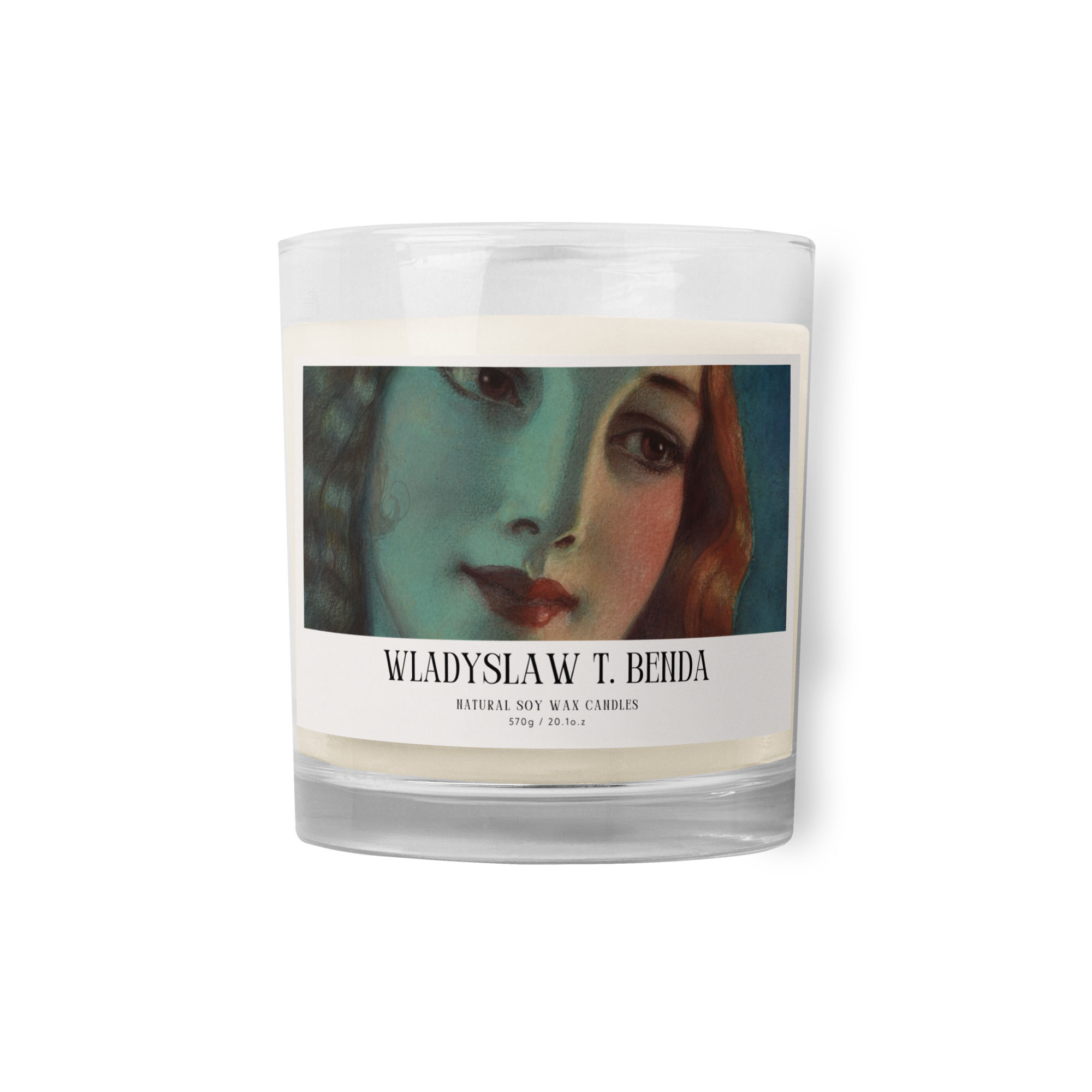 Glass jar soy wax candle