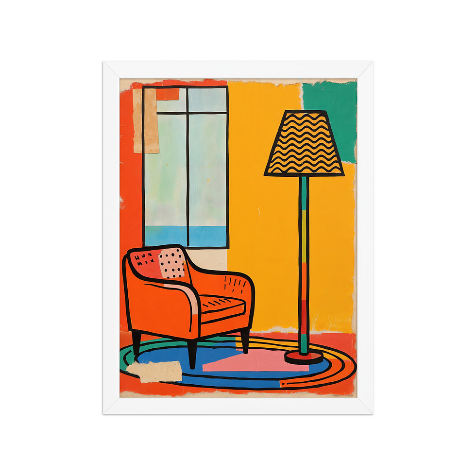 Thumbnail: Framed Colorful Living Room Art