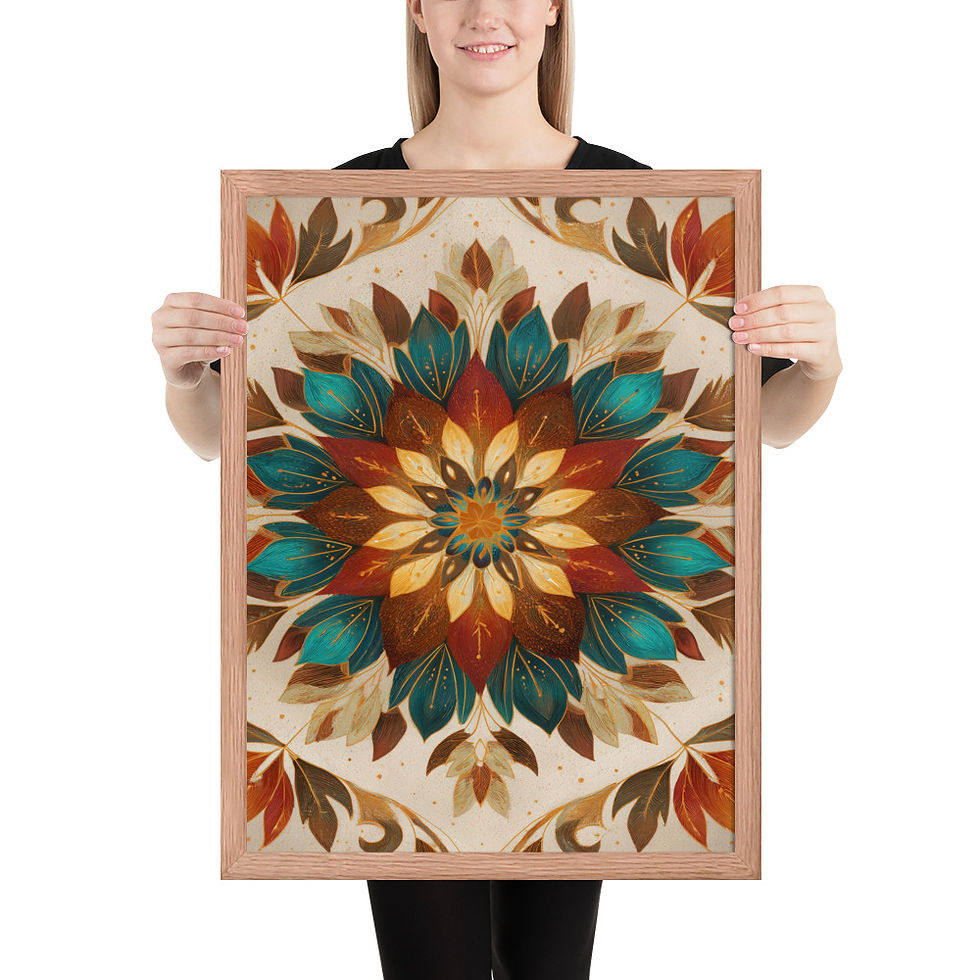 Thumbnail: Framed Geometric Boho Art – Trendy Decor Piece