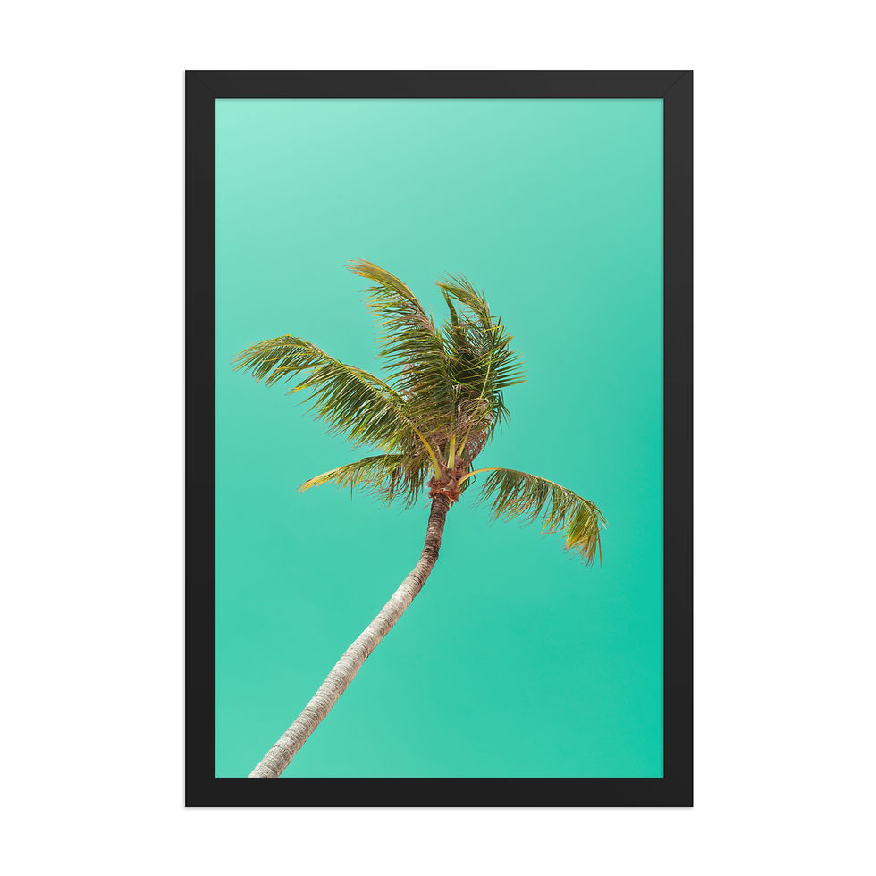 Thumbnail: Neon Tropics Palm Tree Photography Art Print