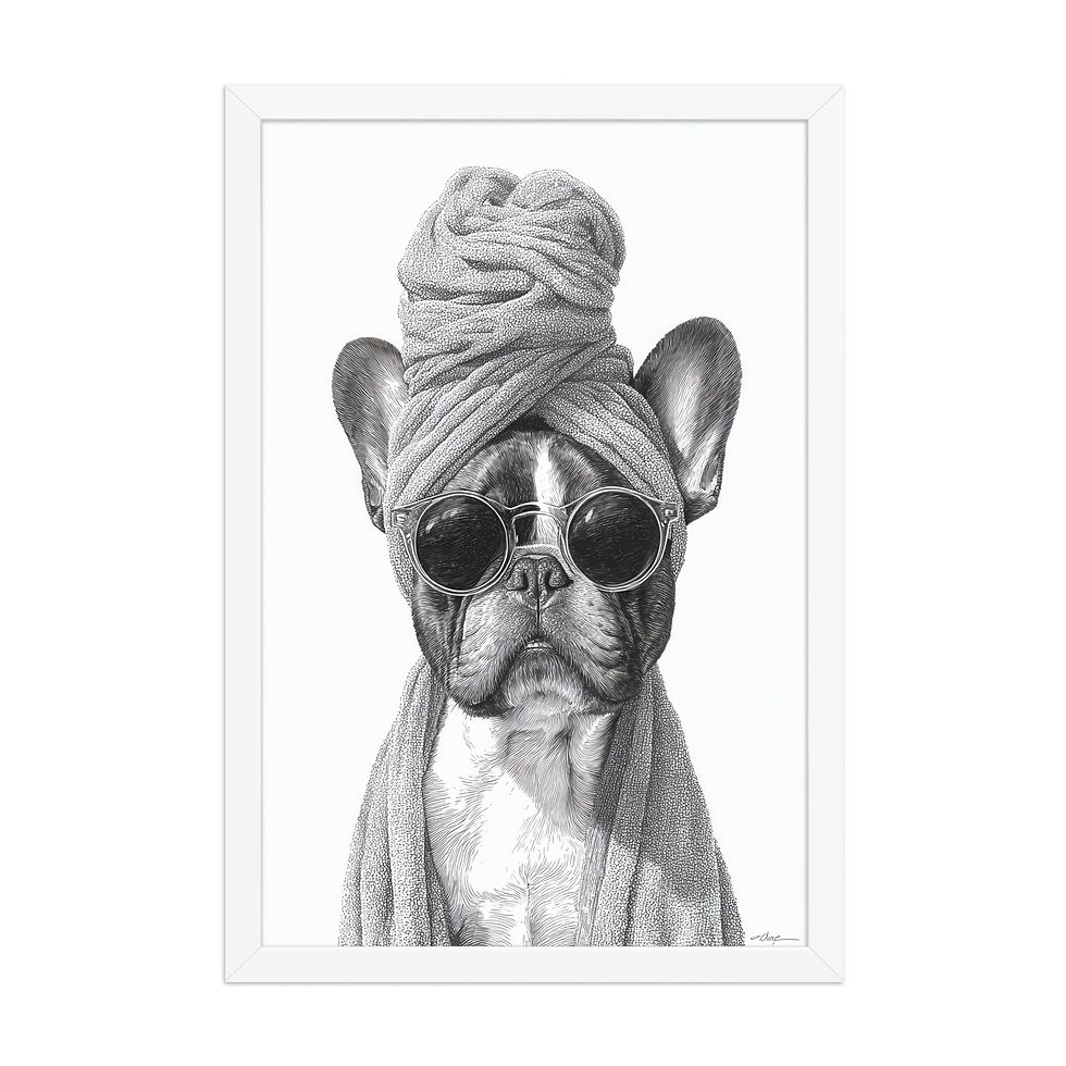 Thumbnail: Framed Wall Art Bathroom Print
