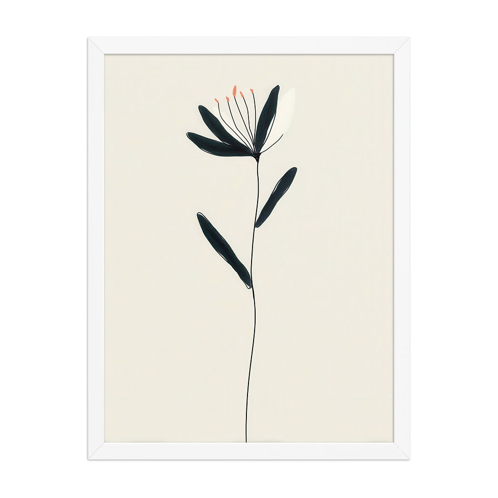 Thumbnail: Eclectic Framed Gouache Art - A Splash of Coloramed poster