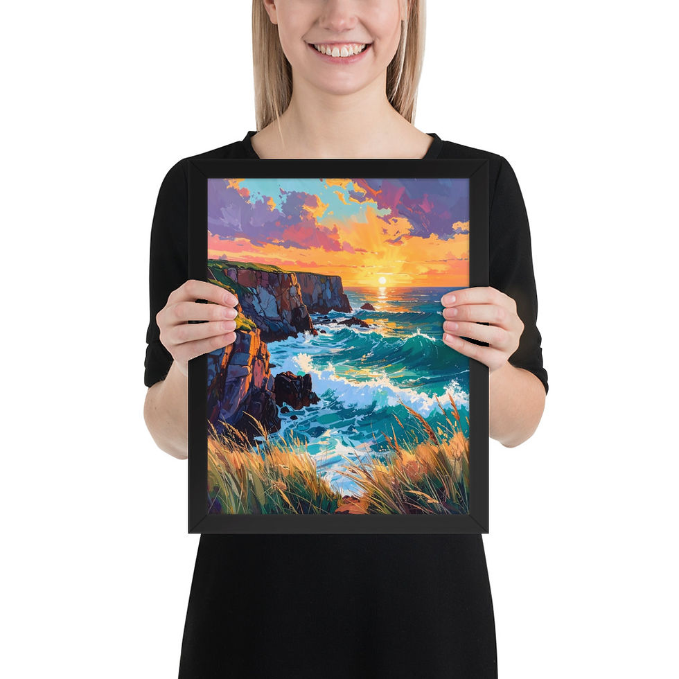 Thumbnail: Crashing Waves against the Coast Sunset