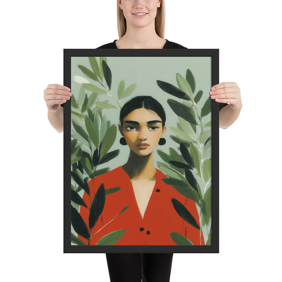 Thumbnail: Eclectic Framed Gouache Art - A Splash of Color