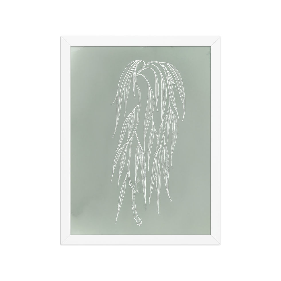 Thumbnail: Minimalist Willow Leaves Art Print