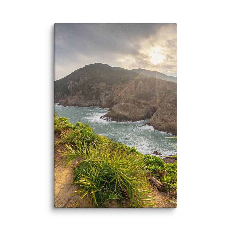 Thumbnail: Coastal Cliffs — Sunlit Seaside Landscape Canvas