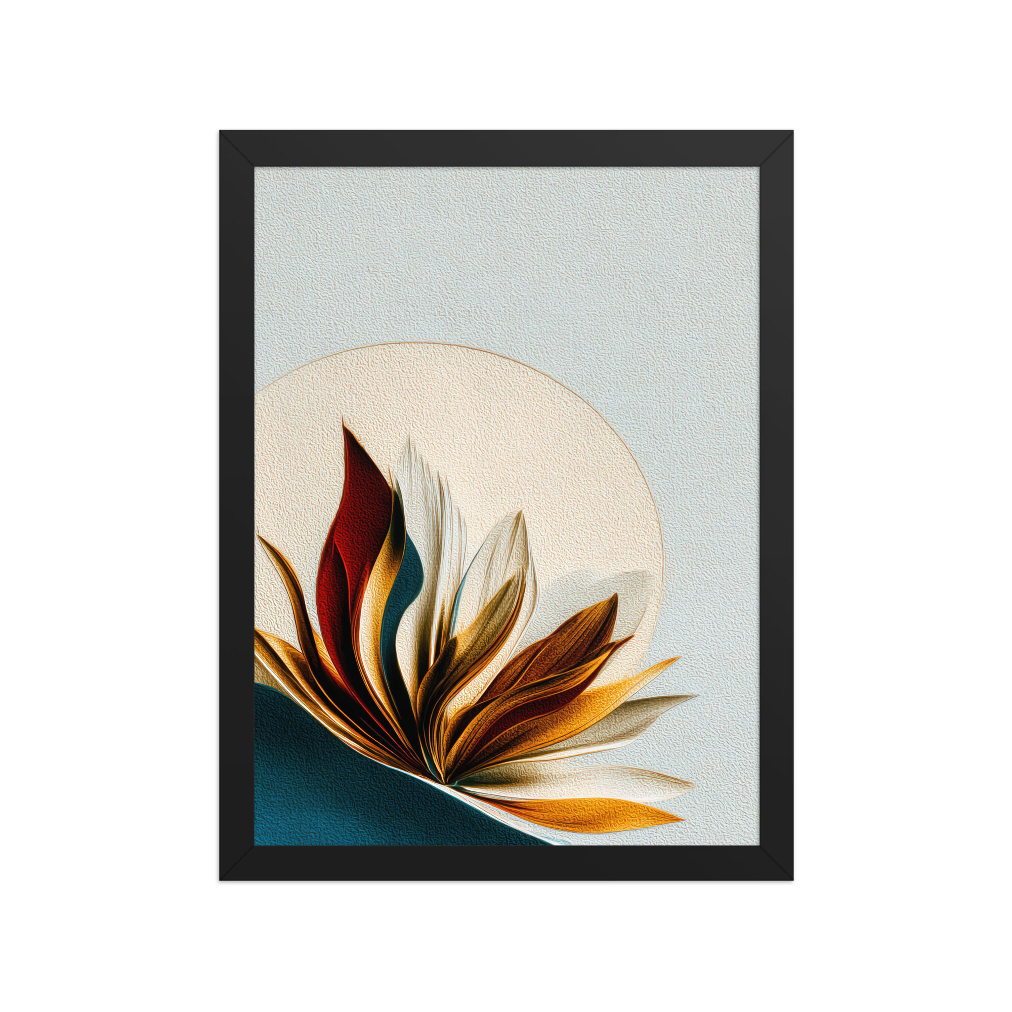 Framed Earthy Tones Boho Art – Cozy Vibe Decor