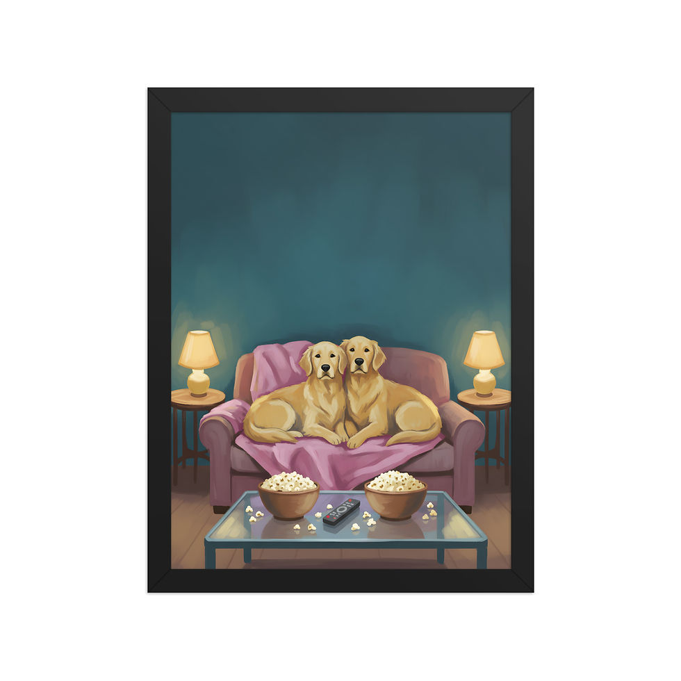 Thumbnail: Popcorn Retrievers Quirky Animal Print