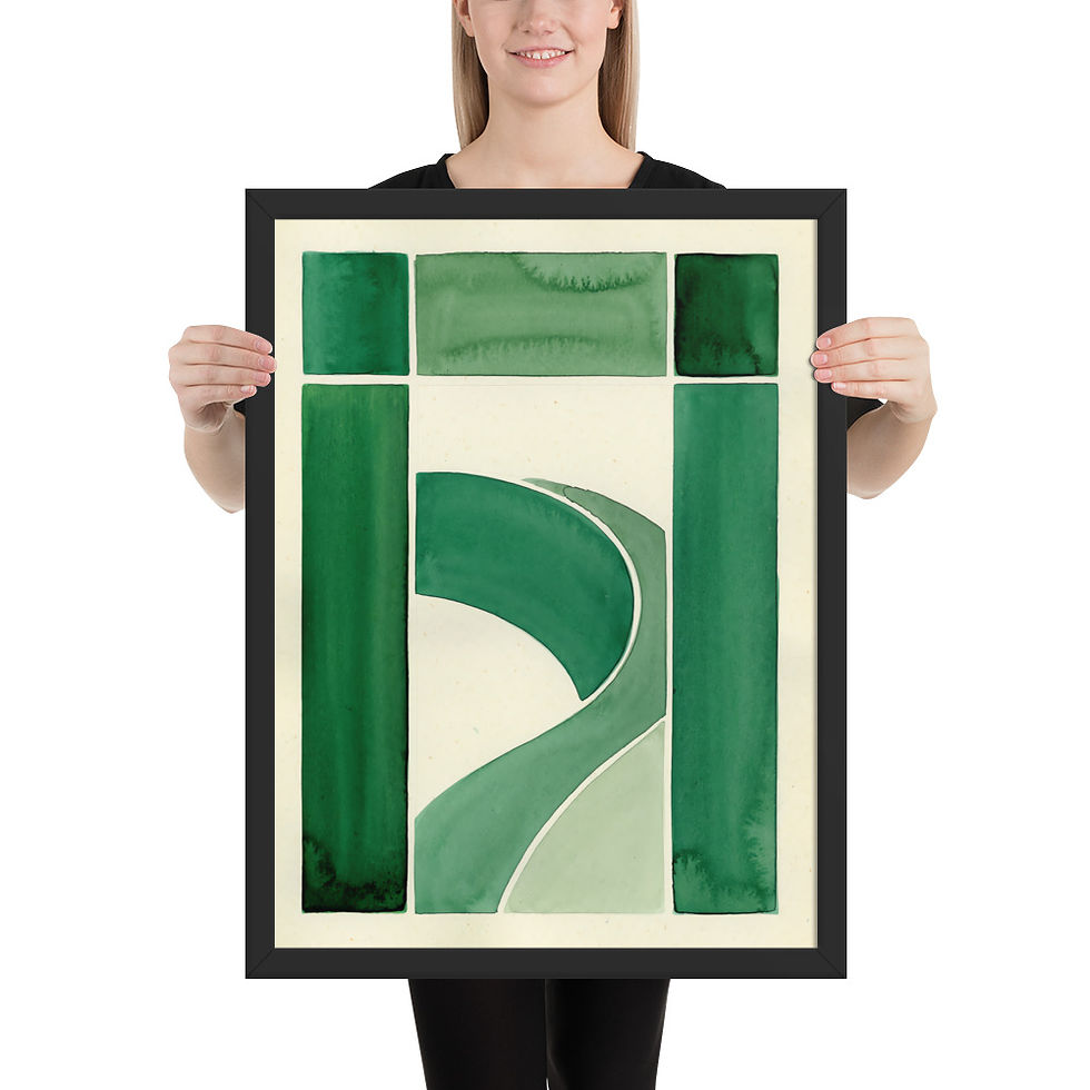 Thumbnail: Green Bars Minimalist Wall Print