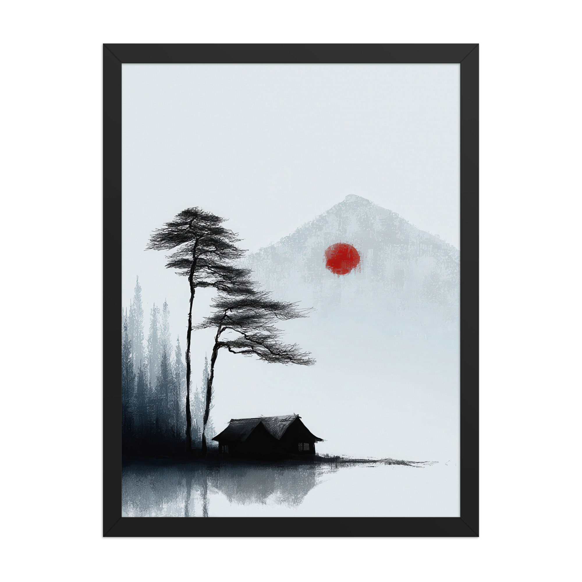 Japandi Sumei-e Japanese Ink Inspired Print