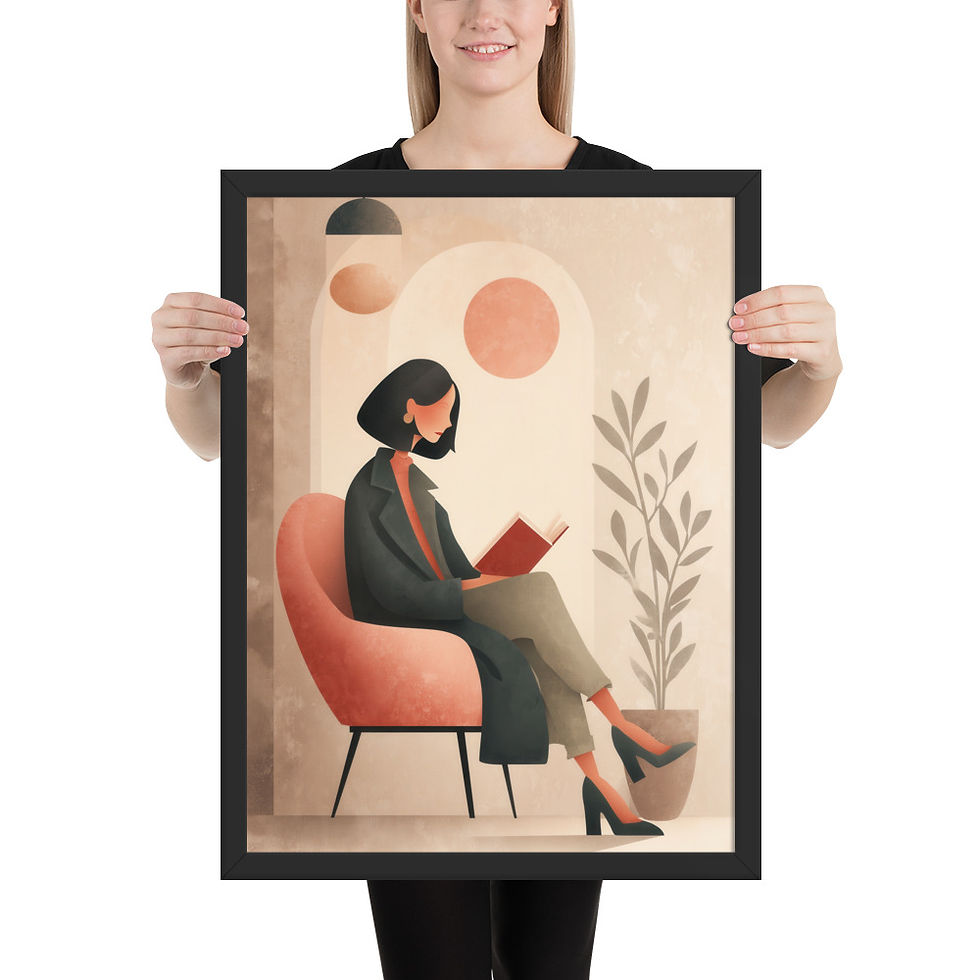 Thumbnail: Reading on the Arm Chair Cozy Art Print