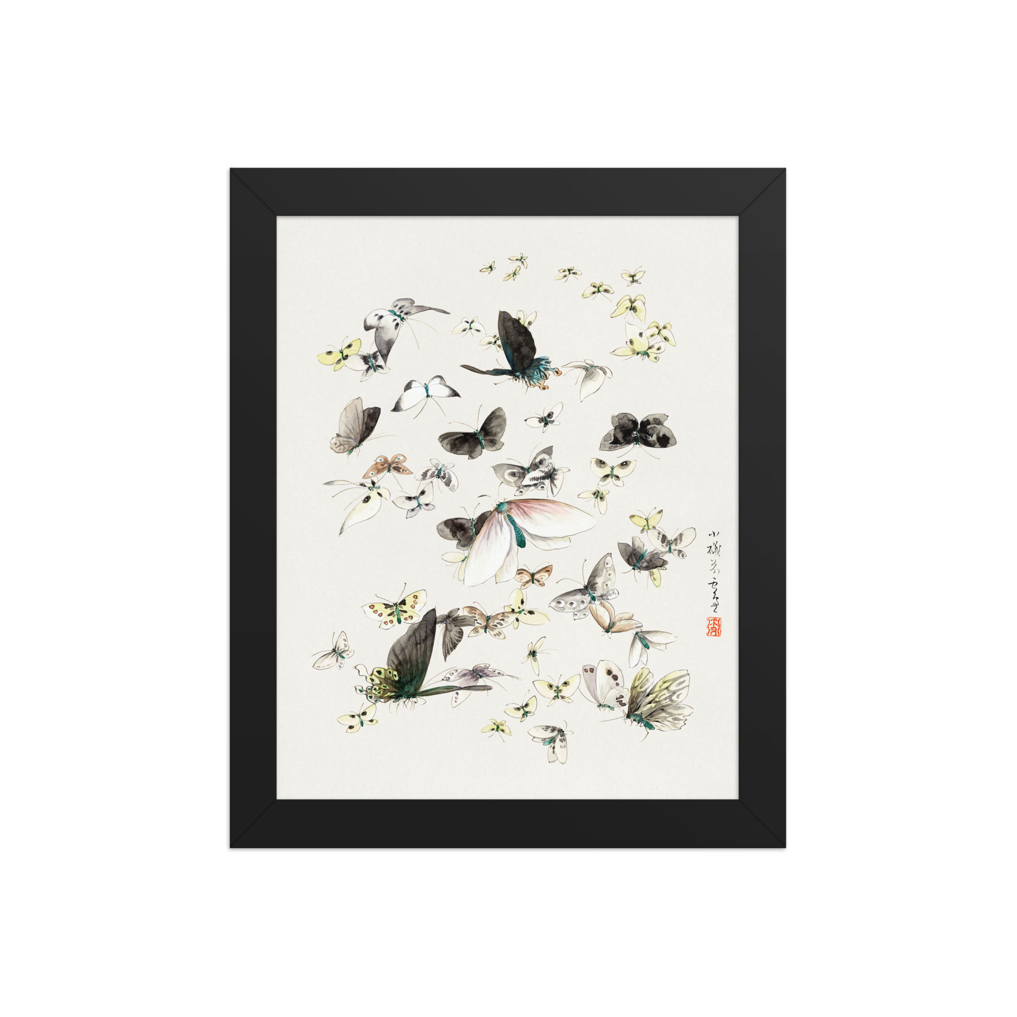 Framed Hokusai Art for Hallway  