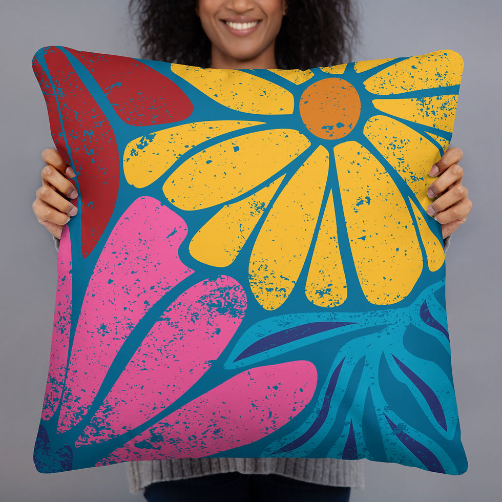 Thumbnail: Bright Botanical Cushion – Cheerful Room Decor