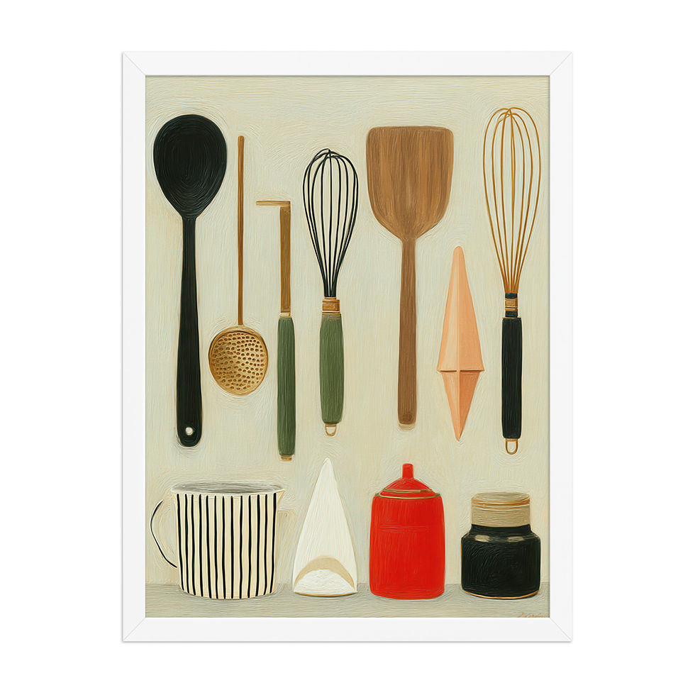 Thumbnail: Kitchen Cooking Gouache Inspired  Art Print 