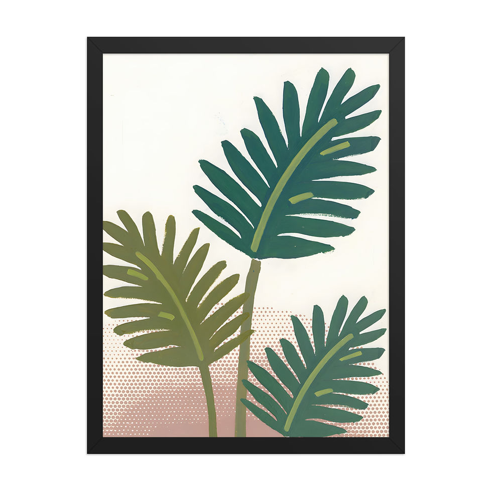 Thumbnail: Gouache Fronds Framed Botanical Wall Art
