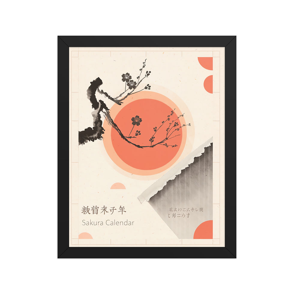 Thumbnail: Sakura Calendar Framed Art Print