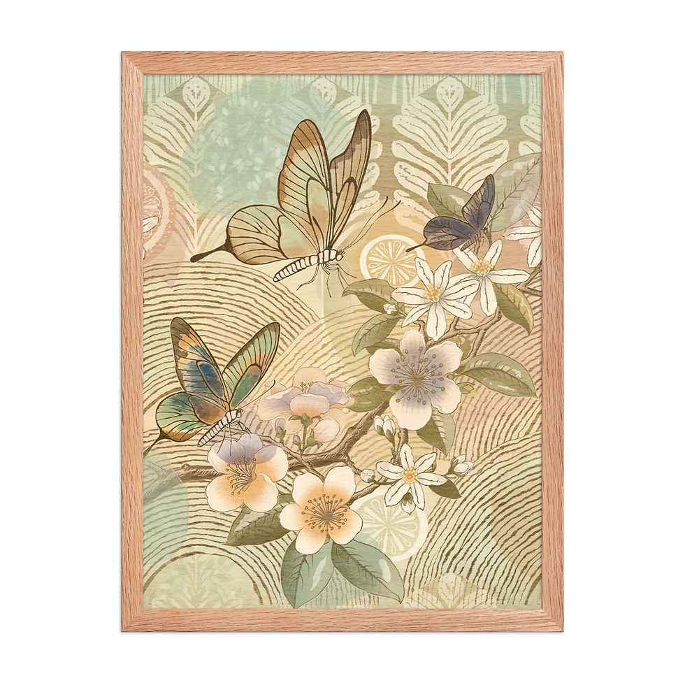 Thumbnail: Long Winged Butterflies Framed Wall Art
