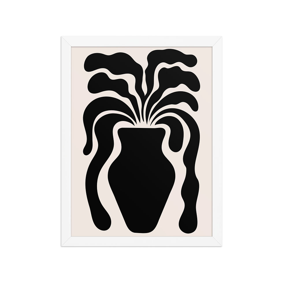 Thumbnail: Elegant Minimalist Black Botanical Art: Nature-Inspired Wall Decor iii