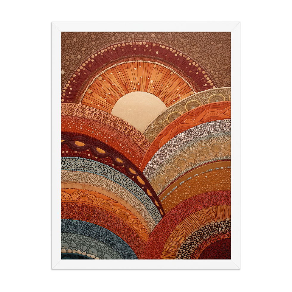Thumbnail: Colorful Boho Art Print – Framed and Ready to Hang