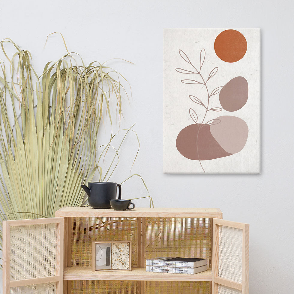Thumbnail: Minimalist Botanical Canvas - Modern Abstract Plant Line Art Wall Decor