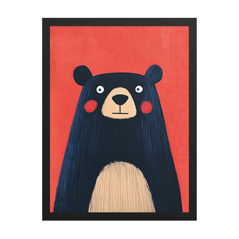 Thumbnail: Cute Bear | Children's Bedroom | Nursery Wall Art