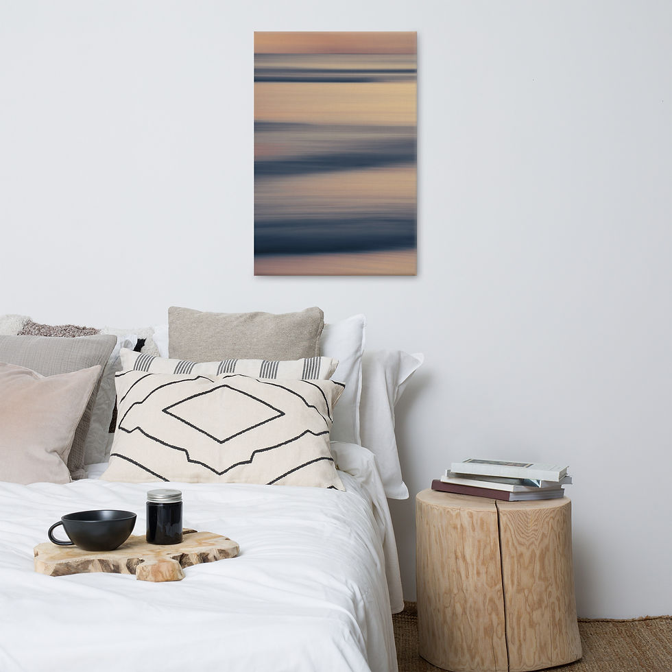 Thumbnail: Soft-Blur Ocean Horizon in Pastel Hues – Canvas Wall Art
