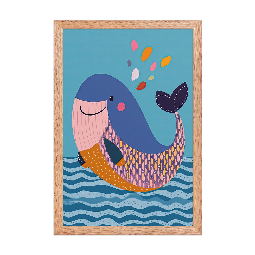 Thumbnail: Whale of a time | Children's Bedroom | Nursery Wall Art