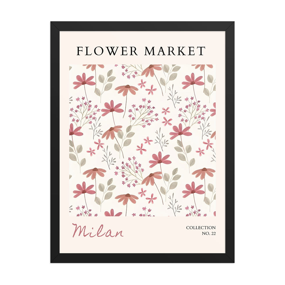 Thumbnail: Milan | Framed Botanical Wall Art: Nature Prints from Global Cities