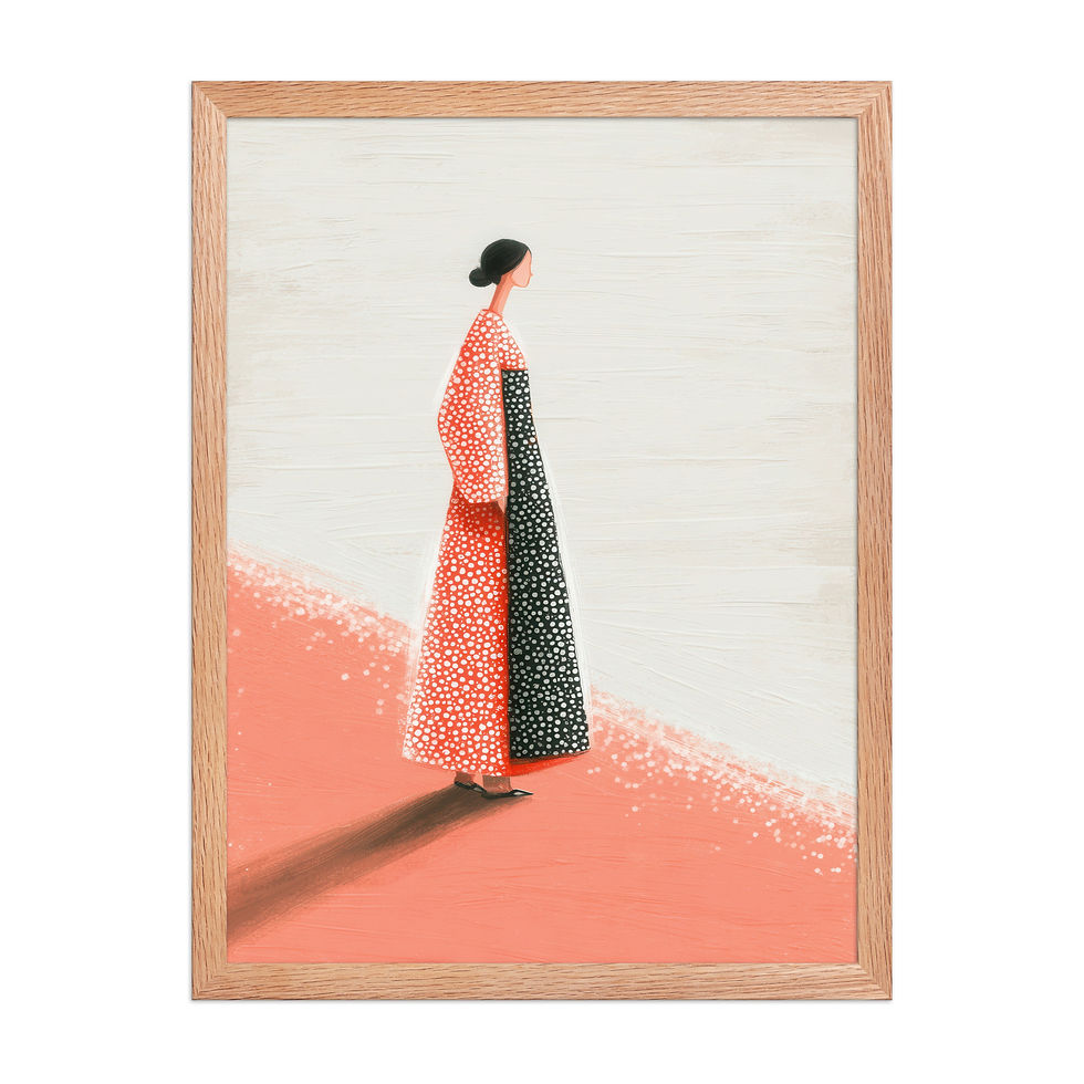 Thumbnail: Eclectic Framed Gouache Art - A Splash of Color