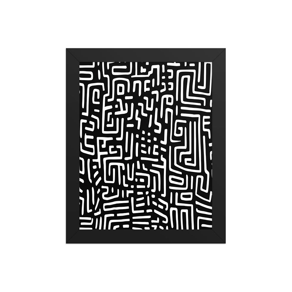 Thumbnail: The Maze is Tough Neutral Framed Wall Art