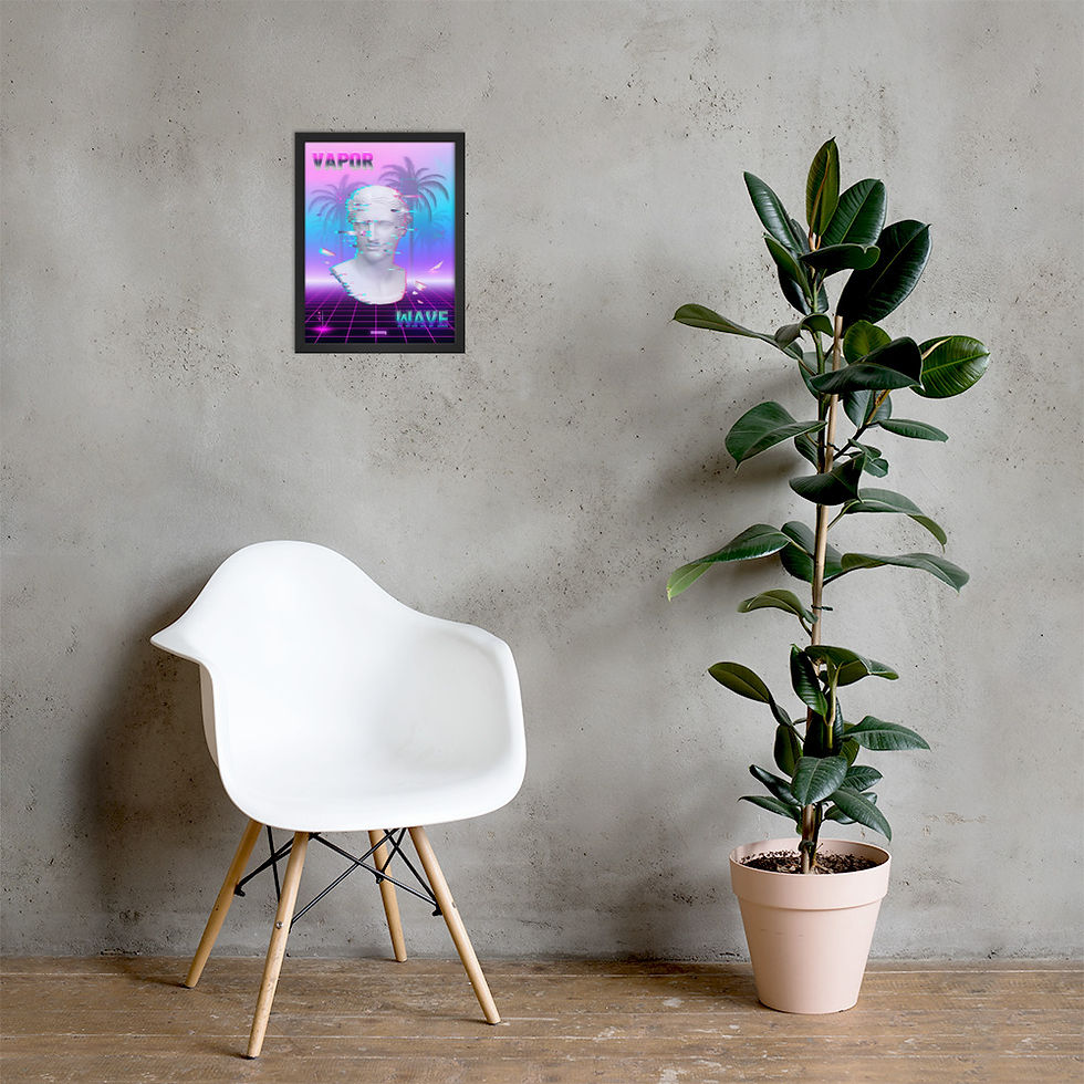 Thumbnail: Vapor Wave Bust Framed Wall