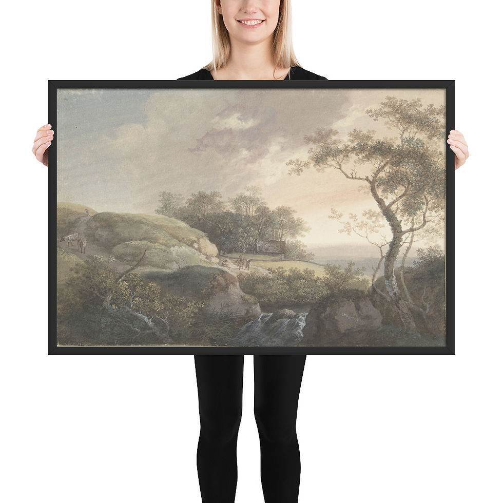 Thumbnail: Trees by the River Framed Vintage Wall Art
