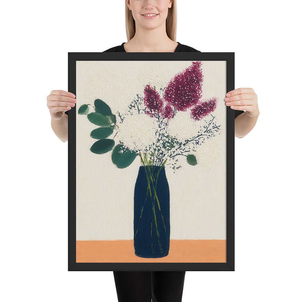 Thumbnail: Eclectic Framed Gouache Art - A Splash of Color
