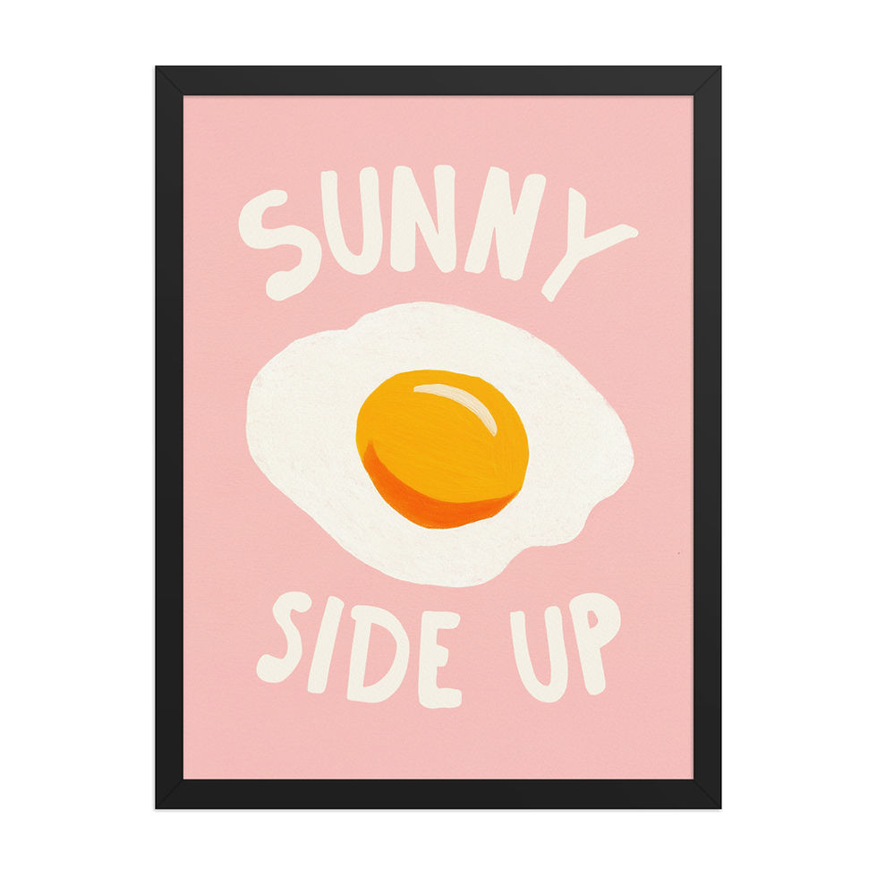 Thumbnail: Fried egg framed wall art for kitchen