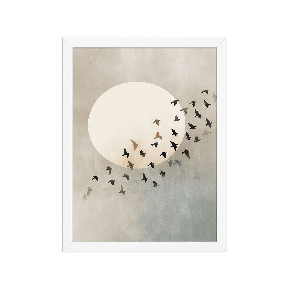 Thumbnail: Elegant Minimalist Art Print – Framed Decor Piece
