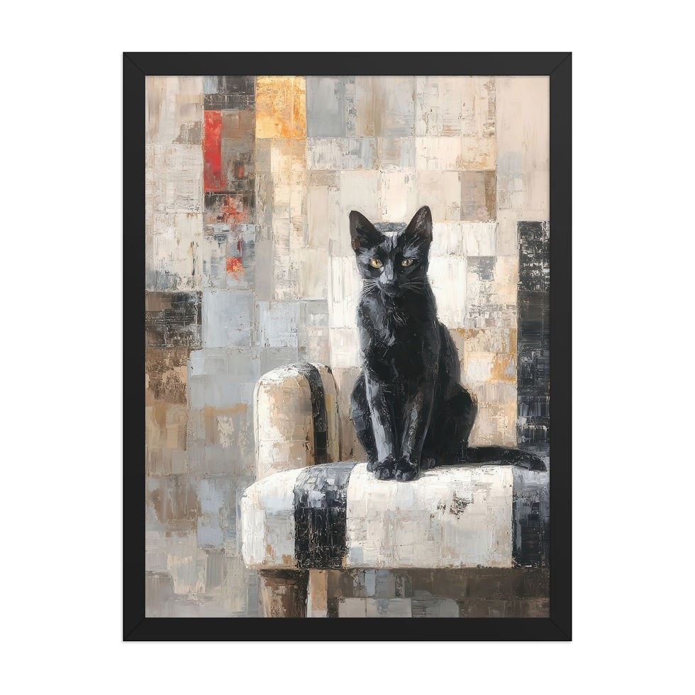 Thumbnail: Eclectic Framed Gouache Art - A Splash of Color