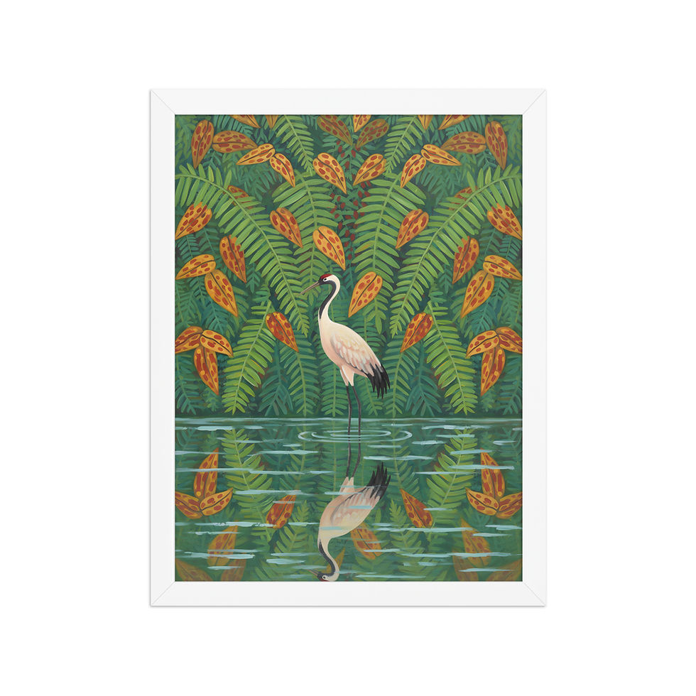 Thumbnail: Dense Undercanopy Crane Nature Art Print
